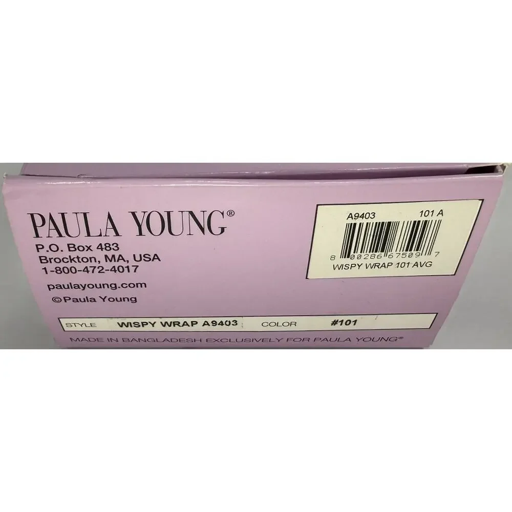 Paula Young Wispy Wrap Elasticized Hair Piece A9403 Color 101 Platinum Ash